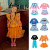 Jerseys 2023 Bebe Autumn Children Clothes Set Baby Sweatshir Girl Cute Cartoon Sweaters Kids Cotton and Pant Suit 2 12Years 230906