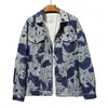 Mens Jackets Denim Jacket Panda Jacquard Print Loose Casual National Trend Long Sleeve 230905