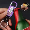 Personality with Keychain USB Charging Lighter 4-in-1 with Bottle Opener Money Detector Light Cigarette Lighter Gift E89D