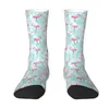 Calzini da uomo Piante tropicali Flamingo Bird Seamless Pattern Equipaggio da uomo Unisex Kawaii Primavera Estate Autunno Inverno Abito