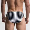 Herren Bademode Gestreifte Herren Badehose Sexy Homosexuell Badehose Schlanker Badeanzug Männer Badeanzug Strandshorts Zwembroek Sungas