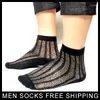 Men's Socks Men Formal Dress Style Cotton Good Quality Mesh Sexy Male For Leather Shoes Gay Fetish Collection