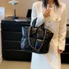 Evening Bags Large Capacity Winter Woman Down Cotton Fluffy Shopping Shoulder Side Bag Purses Waterproof Puffy Tote Padded Handbags For