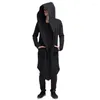 Men's Trench Coats Autumn And Winter Cardigan European American Mid Length Coat Foreign Trade Hooded In Stock