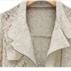 Femmes vestes dentelle Biker veste automne marque de haute qualité complet vêtements de loisirs décontracté court métal fermeture éclair livraison gratuite 230906