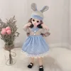 Куклы 30 см Bjd кукла 12 подвижных суставов 16 платье для девочек 3D игрушка с карими глазами с одеждой обувь детские игрушки для девочек детский подарок 230906