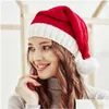 Party Hats Christmas Santa Claus Red Knitted Parent-Child Hat Cap Costume Decoration For Kids Adt Drop Delivery Home Garden Festive S Dh3Gk