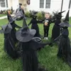 Andra evenemangsfestleveranser 170 cm Halloween Node Light Witch Ghost Decoration Scary Witch Jar Props Creepy Skeleton Witch Halloween Decoration 230905