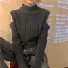 Женские свитера 2023, вязаный свитер, водолазка, пуловеры с открытыми плечами для сексуальных женщин, женский джемпер с длинным рукавом, черная утолщенная одежда