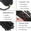 Human Hair Bulks 14 18 24 Inch Goddess Butterfly Locs Crochet Hair Ginger Burgundy Blonde Dreadlocks Butterfly Faux Soft Locs Crochet Hair Braids 230906