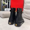 Bottes à fermeture éclair latérale pour femmes, chaussures d'automne et d'hiver en cuir véritable, bottines plates décontractées