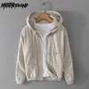 Mens Jackets Hong Kong Style Vintage Jacket Spring Autumn Casual Hoodies for Men Cotton Linen Solid Zipper Y2k Youth Trend Coats 230906