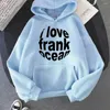 Herrtröjor Frank O-Ocean Blond Anime Hoodie Autumn/Winter Loose Cothing Simple Graphic Print Sweatshirt Men Fashion Hoody Casual Pullover