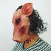 Party Masks Halloween Scary Mask Novely Pig Head Horror With Hair Masks Caveira Cosplay Costume Realistic LaTex Festival Supplies Wolf Mask 230906