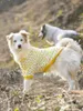 Ropa para perros Verano Sección delgada Transpirable Traje de cabeza grande grande contra las mascotas de algodón de manga corta de lana