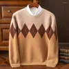 Maglioni da uomo Pullover girocollo con diamanti autunno/inverno Camicetta cinese-chic di alto lusso Maglione abbinato in cashmere