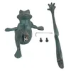 Dekorativa plattor Creative Cast Iron Frog Tissue Holder Garden Home Office Toalettdekor Serbetkare Container Presenthandduk