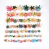 Fiori decorativi 68 pezzi colori assortiti set combinato seta artificiale cappello artigianale fai da te berretto da laurea accessori per capelli decorazione fiore finto