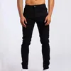 Jeans voor heren, skinny stretch, gescheurd, taps toelopende pijpen, lichtblauwe kerstbroek heren, M 1