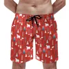 Shorts pour hommes Christmas Green Board Daily Men Short White Polka Dots Print Plus Taille Pantalon