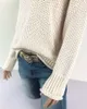 Kobiety swetry Logami Kobiety i pullover z długim rękawem dzianiny luźne pullover panie jesienne sweter moda 230906