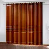 Rideau de porte en Polyester avec impression 3D, en bois marron, pour salon, lit, bureau, maison