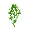 Dekorativa blommor 110 cm konstgjorda murgröna bladväxter Vine Hanging Plant Fake lövverk för hemkök trädgård kontor bröllop väggdekor grön