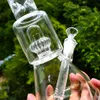 9 inch thick glass beaker bong crown perc glass water smoking pipe with 14mm bowl