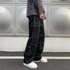 Jeans da uomo Pantaloni da uomo con gamba larga larghi Harajuku 2021 Pantaloni da uomo streetwear giapponese da uomo Pantaloni in denim vintage Uomo Pantaloni neri 5XL328D
