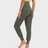 Damesbroek Capri NWT Geribbelde gesplitste taille Nakedfeel-stof Sport Superhoge jogger Fitness-legging met twee zijzakken 230905