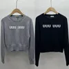 Luxury Knitted Women T Shirt Long Sleeve Knitted Jumper Tops Autumn Spring Round Neck Knit Shirts