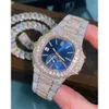 luxe horloge herenhorloge digner horloge hoge kwaliteit beweging horloge mannen moissanite horloge iced out horloge diamanten horloge montre automatisch mechanisch horloge 105