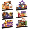 Autres fournitures de fête d'événement Halloween Ornements en bois Citrouille Fantôme Trick ou Treat Pendentifs Décoration de fête d'Halloween pour les panneaux suspendus de porte à la maison Jouet pour enfants 230905