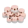 Packing Bottles Wholesale Frosted Glass Jars Cream Cosmetic Containers With Rose Gold Cap 5G 10G 15G 20G 30G 50G 100G Lotion Lip Bal Otpcg