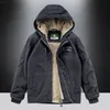 Mensjackor Vinterhuven kassemacka Plush Thicken Parkas Lose Pure Cotton Päls fodrad 230905