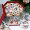 Decorazioni natalizie 14 pezzi 7,5 cm Palline per albero di Natale Ornamenti pendenti Palla appesa Decorazioni in plastica Casa Vacanze Navidad Anno Decor Regalo 230905