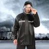 Men's Tracksuits Water Repellent Two Piece Raincoat Pants Set With Reflective Strip Riding Clothes