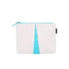 DHL100pcs Cosmetic Cases 12oz Canvas White Patchwork Square Large Capacity Short Makeup Bag Mix Color