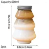 Storage Bottles 2Pcs Creative Christmas Tree Transparent Plastic Bottle Cute Cartoon Reusable Candy Jar Milk Tea Coffe Drink Home Decor