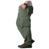 Männer Hosen Cargo Casual Multi Taschen Militärische Taktische Männliche Outwear Lose Gerade hosen Lange Hosen Plus größe 29 44 230906
