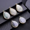 Pedra de cristal natural waterdrop labradorite ouro afiado pingente adivinhação meditação espiritual encantos jóias