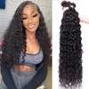 Lace Wigs Bundel Rambut Manusia Gelombang Air Keriting Dalam 3 Hitam Alami Brasil Remy 100 230905