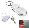 Party Favor 200st White LED Key Finder Locator Hitta Lost Keys Chain Keychain Whistle Sound Control Fast SN986