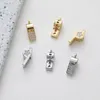 Charms 2PCS Gold Plated Whistle Shape Pendant Brass With Zircon For Jewelry Making Necklace DIY Made Superior Quality Accessories