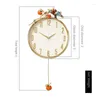 Wall Clocks Chinese Style Clock Home Living Room Decorative Light Luxury Creative Porch Watch Hanging