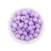 Jouets de dentition 15MM 200 pièces Silicone rond bébé dentition perles marbre couleur métallique sans BPA collier de dentition sucette chaîne douche cadeau 230906