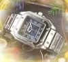 Square Round Men's automatic mechanical watch all stainless steel case clock quartz battery super luminous sapphire waterproof wristwatch montre de luxe gifts