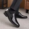 Vestido sapatos homens moda apontou toe negócios casuais marrom preto couro oxfords zapatos de hombre 230905