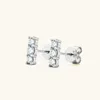 Boucles d'oreilles EMO-179 Lefei mode Design classique à la mode luxe 0.22ct Moissanite lettre I pour les femmes argent S925 cadeaux de bijoux de fête