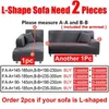 Chair Covers Elastic Stretch Sofa Cover 1 2 3 4 Seater Slipcover Couch for Universal Sofas Livingroom Sectional L Shaped 1PC 230906